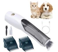 Rasoio elettrico per la toelettatura dei gatti, a 3 velocità, senza fili, con aspirazione, ricaricabile da 1500 mAh, a basso rumore, per cani e gatti