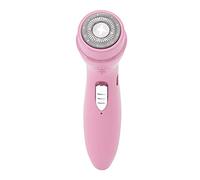 Rasoio elettrico per uomini donne, rasoio elettrico in acciaio inox testa potente motore portatile rasoio elettrico per i viaggi uso domestico per il marito, papà, fidanzato (Roseate)