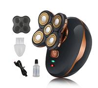 Rasoio elettrico per uomini e donne Wet & Dry Rasoio elettrico impermeabile per uomo con display a LED rasoio rotante per capelli per testa, viso, pelle, capelli, spazzola per la pulizia della barba,