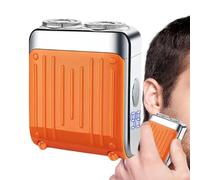 Rasoio Elettrico Per Uomo - Display Digitale Rasoio Veloce Magnetico - Regolabarba Elettrico A Ricarica Rapida Con Doppio Anello Per Barba A Secco E Bagnato Uso Quotidiano Per Casa Doccia Viaggi E Aut