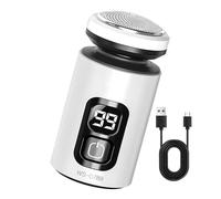 Rasoio Elettrico per Uomo,Impermeabile, Portatile, Rasatura a Secco e a Bagnato,Rasoio Rotativo da Uomo | Per Casa Auto Vacanza Camper Bagno