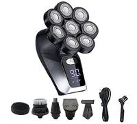 Rasoio elettrico per uomo, multifunzione 8D Rasoio a testa calva 6 in 1 Rasoi elettrici per uomini calvi Display a LED Rasoi elettrici