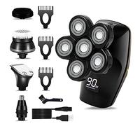 Rasoio elettrico per uomo, rasoi per uomini calvi 5 in 1 rasoio elettrico per uomo multifunzionale testa calva rasoio kit per toelettatura senza fili