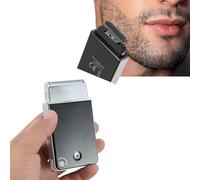 Rasoio elettrico per uomo, rasoio elettrico con trimmer di precisione, rasoio ricaricabile USB per barba portatile con borsa da viaggio per uomo
