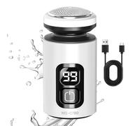 Rasoio elettrico per uomo | Rasoio senza fili, impermeabile, per uso e bagnato, elettrico mini, per casa, auto, viaggi, hotel, esterno, bagno