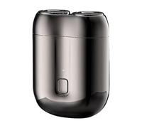 Rasoio elettrico portatile, 7 x 5,4 cm, da viaggio, da uomo, ricaricabile, USB, tascabile, a motore, rasoio elettrico rotativo impermeabile, ricaricabile, per uomini per uso bagnato e asciutto