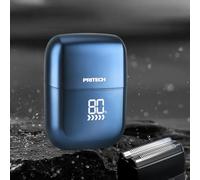 Rasoio elettrico portatile, mini rasoio elettrico con display a LED, lame di precisione, impermeabile IPX7, rasoi ricaricabili per uomini e toelettatura dei capelli (diamond blue, 1pcs)