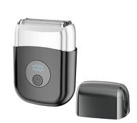 Rasoio elettrico portatile, mini rasoio elettrico con display a LED, lame di precisione, impermeabile IPX7, rasoi ricaricabili per uomini e toelettatura dei capelli (black, 1pcs)