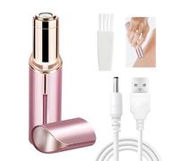 Rasoio elettrico portatile per la rimozione dei peli del viso da donna, ricaricabile tramite USB, mini epilatore indolore, rasoio elettrico portatile per labbra, mento, viso, collo, corpo, pesca