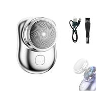 Rasoio elettrico portatile portatile Lureza, Rasoio elettrico portatile portatile portatile impermeabile, Adatto a viaggi, Viaggi di lavoro in ufficio (Silver)
