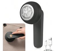Rasoio elettrico portatile ricaricabile per la rimozione di lanugine, strumento efficace e veloce per rimuovere pelucchi e palline da abbigliamento, mobili e tappeti (1 pezzo nero), indispensabile 13,