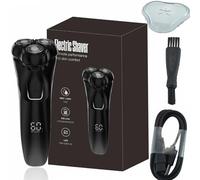 Rasoio elettrico Puruxe, rasoio elettrico rotante Puruxe 2 in 1 senza fili 4D con display LCD, lama flottante, ricarica rapida, batteria a lunga durata, 100% impermeabile, rasoi Wet/Dry, protezione de
