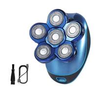 RASOIO ELETTRICO RICARICABILE 6 TESTINE ROTANTI VISO TESTA IPX6 DSP60105