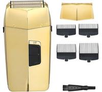 Rasoio elettrico ricaricabile for capelli da barbiere, a 3 velocità, for uomo, for rasatura di testa calva, professionale, for barba e viso, con rete extra.