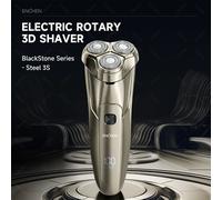 RASOIO ELETTRICO ROTATIVO 3D ENCHEN Steel 3S Oro Rosa 1400mAh con Rifinitore di Precisione a Scomparsa, Blocco da Viaggio, Display Digitale