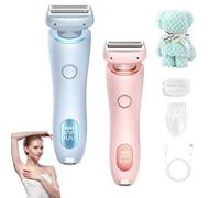 Rasoio elettrico Silk Glide, Glide Pro 3.0, da donna, 2 in 1, impermeabile, per viso, bikini, blu e rosa