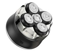 ETROBOT Rasoio Testa Calva, Rasoio Elettrico Barba, 5D Rasoio Capelli Uomo Testa con Rasoio Testa Magnetiche, Wet & Dry 100% Lavabile, USB Ricaricabile Senza Fili MOJO 1 2K