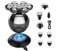 Rasoio elettrico unisex impermeabile 5 in 1 a secco/umido con sette lame - Pulizia e cura rinfrescante per tutte le stagioni, una macchina sblocca più esperienze di rasatura