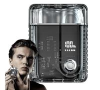 Rasoio elettrico, uomo rasoio elettrico,Doppia testa IPX-7 RIZA PORTATALE ATTRAVERSO RICAGARICABILE - Display digitale Transparent Shaver Shaver Home Bathicine Forniture per l'auto