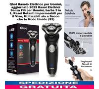 Rasoio Elettrico x Barba 3in1 x Uomini. Rasoio Rotante Impermeabile x Il Viso