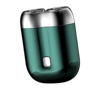 Rasoio fresco a 2 teste, rasoio elettrico portatile, tosaerba elettrico da viaggio, rasoio elettrico a motore tascabile, rasoio elettrico rotante impermeabile ricaricabile per uso bagnato e asciutto