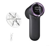 Rasoio in tessuto aggiornato con display digitale per lo stato della batteria e impostazioni di intensità regolabili per rimuovere pelucchi da vestiti, divani e coperte (grigio)