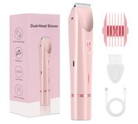 Rasoio intimo da donna, 2 in 1 Dual Head Shaver con ricarica USB-C, rasoio elettrico da donna per viso, gambe e braccia, rasoio da donna con testa di taglio impermeabile, facile da pulire
