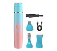 Rasoio intimo da donna, 4 in 1, rasoio elettrico da donna, rasoio per sopracciglia e naso, zona bikini, asciutto e bagnato, impermeabile IPX7, ricaricabile tramite USB