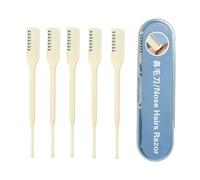 Rasoio manuale per nasali - 5 pezzi rasoio nasale double face con Earwac Picker, strumento per la toelettatura per casa, dormitorio universitario, viaggi di lavoro, trucco