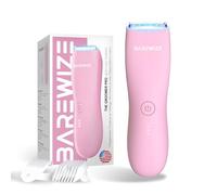 Rasoio per bikini da donna, impermeabile, ricaricabile USB-C, luce LED, lama sostituibile, rasoio elettrico da donna, rasoio elettrico da donna (rosa rosa)