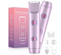 Rasoio per bikini da donna, rasoio a doppia testa da donna, 2 in 1, per rimuovere i peli del viso, senza fili e compatto, con testa ipollergenica, rasoio per labbra, ascelle, zone intime.