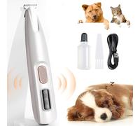 Rasoio per cani, impermeabile, ricaricabile, per animali domestici, con luce a LED, professionale, per peli di animali spessi, lunghi e ricci