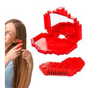 Rasoio per capelli con doppie punte, pettine a specchio per rimuovere le cuticole a forma di cuore, per toelettatura personale, uso quotidiano, viaggi, attività all'aperto, facile manutenzione