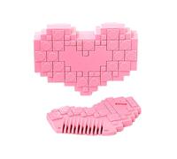 Rasoio per capelli con doppie punte, pettine per capelli con specchio, design a cuore, strumento per tagliare il vicolo cieco, kit di toelettatura personale compatto per viaggi, casa, uso esterno