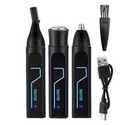 Rasoio per capelli nasali - Trimmer impermeabile ricaricabile con teste intercambiabili, motore potente per peli del naso e delle orecchie, toelettatore risciacquabile a secco e bagnato | Uomini Donne