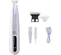 Rasoio per gatti a basso rumore con luce LED e display intelligente, rasoio senza fili a doppia velocità, bordo arrotondato, include testina di ricambio, spazzola per la pulizia, olio e cavo USB