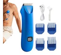 Rasoio per il corpo da uomo, display digitale, a basso rumore, per peli pubici intimi, schiena, ascelle, petto, braccia e gambe