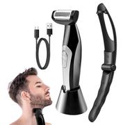 Rasoio Per La Schiena Da Uomo: Trimmer Per Capelli Al Petto Con Manico Lungo, Rasoio Estensibile Impermeabile Strumento Elettrico Per Depilazione Del Corpo Asciutto/Umidità | Rasoio