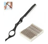 Rasoio per lo styling dei capelli con 10 lame, per sfoltire i capelli, in acciaio inox, rasoio per sfoltire, livelli, transizioni e strati, rasoio leggero per styling, per donne e uomini