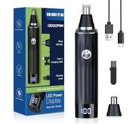 Rasoio per naso per uomini e donne, taglianaso USB indolore, tagliaorecchie e naso, facile da pulire, lame a doppio bordo, impermeabile IPX7