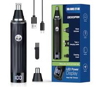 Rasoio per naso per uomini e donne, taglianaso USB indolore, tagliaorecchie e naso, lame a doppio bordo, impermeabile IPX7, facile da pulire