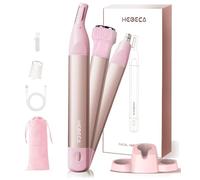 Rasoio per peli del naso da donna, 3 in 1, con base di stoccaggio, impermeabile, portatile, ricaricabile tramite USB, con borsa da viaggio, taglia naso, orecchie, sopracciglia, pesca, fuzz, labbra