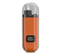 Rasoio per peli del naso, ricarica tipo C, lama ad arco arrotondata, elettrico, portatile, da uomo, mini tagliacapelli per naso, kit per la cura del viso, arancione