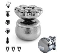 Rasoio per testa 7D per Uomo calvi - Rasoio per testa calva, Elettrico Tagliacapelli uomini con display LED Rasoi elettrico barba rotanti 2 impostazioni di velocità disponibili