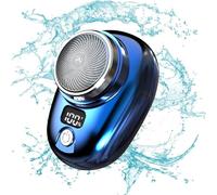 rasoio portatile - rasoio elettrico con display del livello della batteria,Macchina da barba per la rasatura del viso, regalo per uomo, adatta casa, auto, viaggi Moxeupon