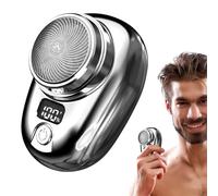rasoio portatile, rasoio elettrico ricaricabile con display del livello della batteria, macchina da barba, rasoio da viaggio, adatto per casa, auto, viaggi per radersi