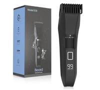 Rasoio professionale da uomo senza fili con zoom (0,5 - 10 mm) per tagliare i capelli di precisione per barba, baffi e cura del viso, indicatore LED