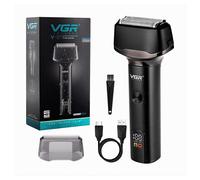 RASOIO PROFESSIONALE ELETTRICO TRIPLA LAMA LED DISPLAY USB CARICA POP-UP IPX5 V-