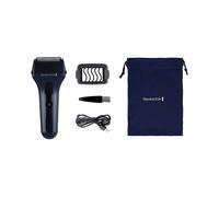 Remington Rasoio Elettrico uomo, a Lamina, Senza Fili, Wet & Dry, 100% Impermeabile, Trimmer Dettagli Pop-up, Lame Foil Tri-Flex, Ricarica USB-C, 80 min di Utilizzo, 120 min Ricarica, Serie StyleF7000