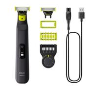 Philips OneBlade Pro 360 Face & Body Rasoio, Regolabarba e Rifinitore con Pettine di Precisione Regolabile 14 Lunghezze QP6542/15